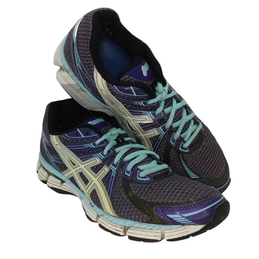 Asics GT2000 Women's Gray/Blue/Purple Running Sneakers - sz. 8 1/2